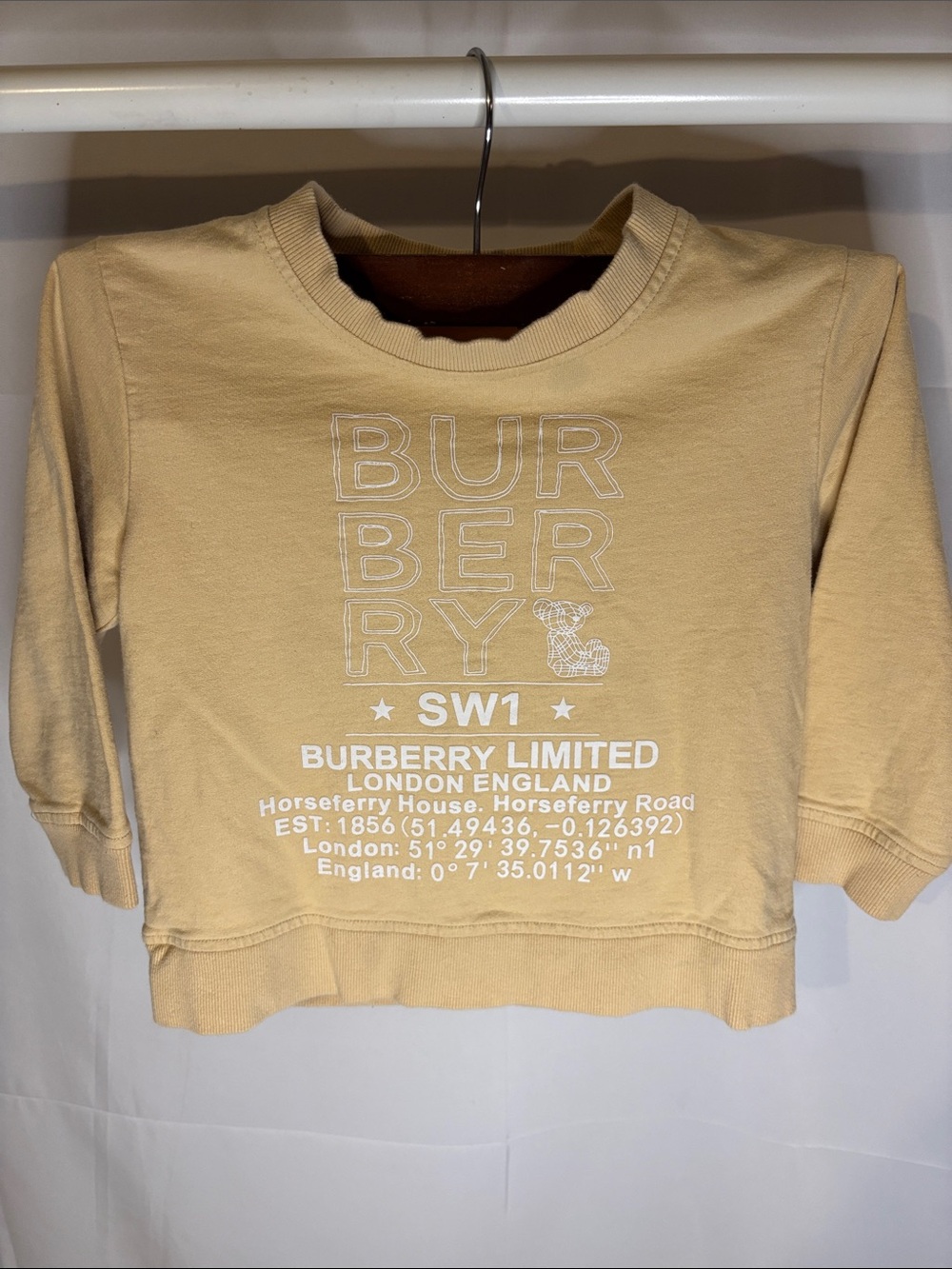 Burberry Beige Logo Crewneck Sweatshirt